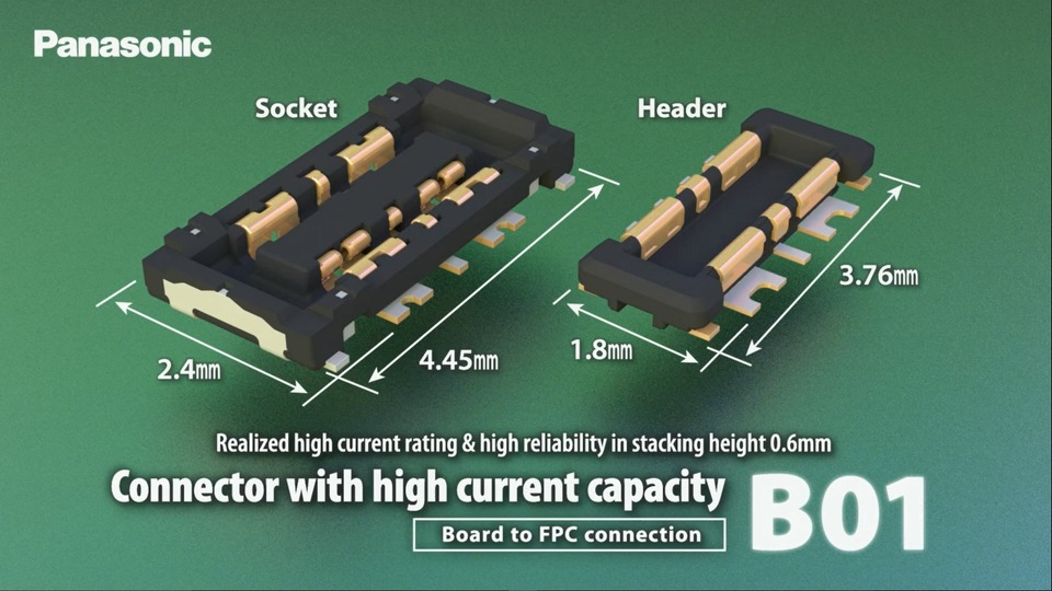 B02 Series Board-To-FPC High Current Stacking Connectors B02 Series Board-To-FPC High Current Stacking Connectors
