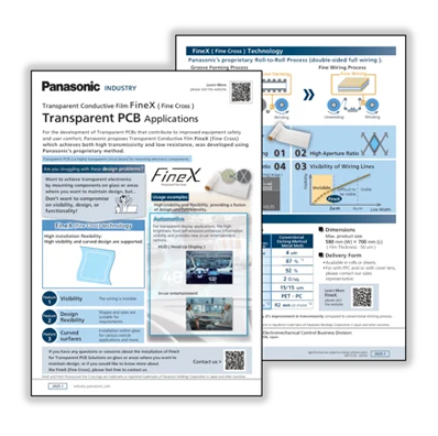 FineX Leaflet - Transparent PCB