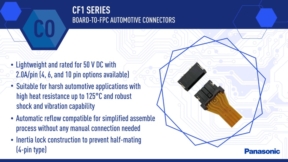 Thumbnail for NPI: CF1 Series Board-to-FPC Automotive Connectors