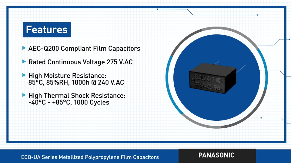 Thumbnail for New Product Brief: ECQ UA Series Capacitors